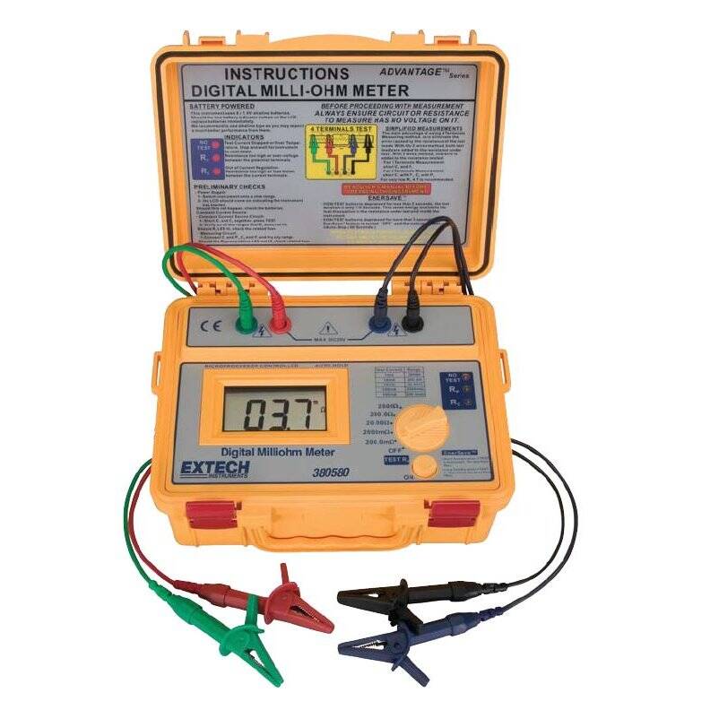 Extech-380580 | Weschler Instruments Battery Powered Milliohm Meters