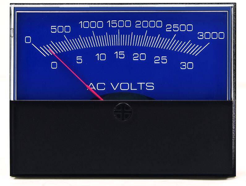 Yoko-ACV-blue-stylus | Weschler Instruments Stylist AC Voltage Analog Meter