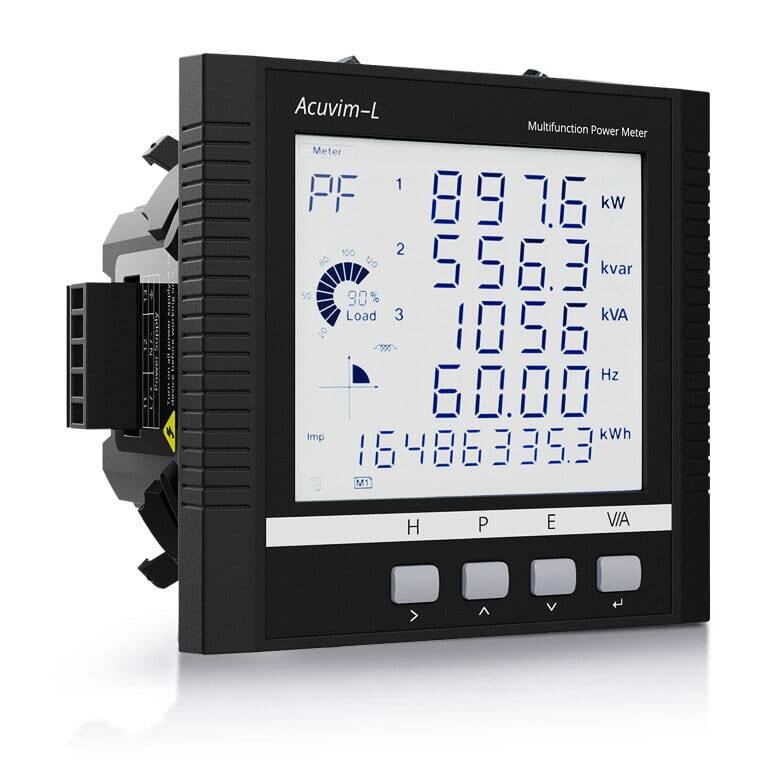 Accuenergy-acuvim-l-front-quarter-right | Weschler Instruments Multifunction Power & Energy Meter