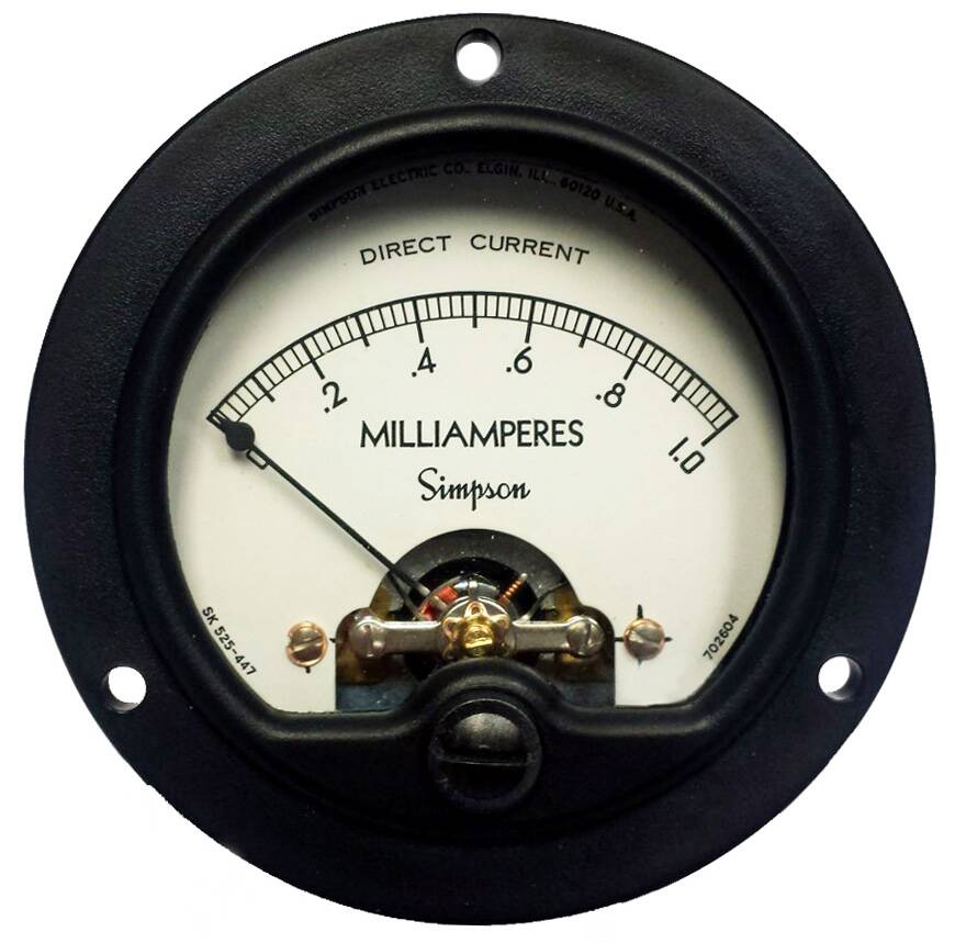 Simpson-125-round | Weschler Instruments Round Analog Panel Meter