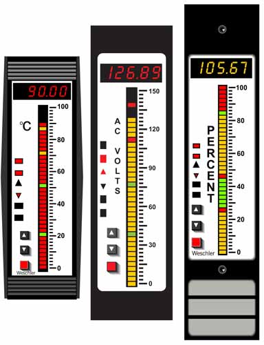 bgtcedgetrio | Weschler Instruments Tri-Color Edgewise Bargraph Meters