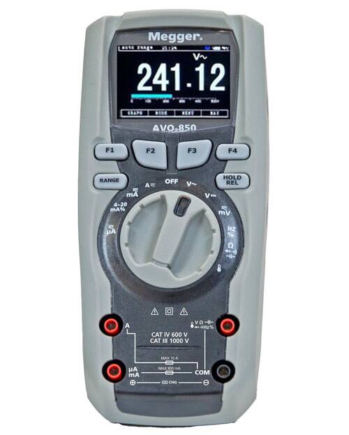 AVO850-display | Weschler Instruments AVO850 TRMS DMM - Megger