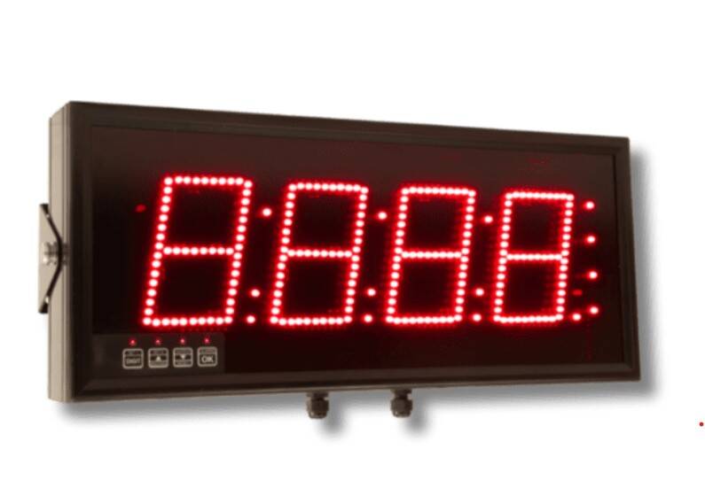 Fusion_4- digit | Weschler Instruments Digital LED timer displaying 0:00.00 with four red digits and control panel on the left.